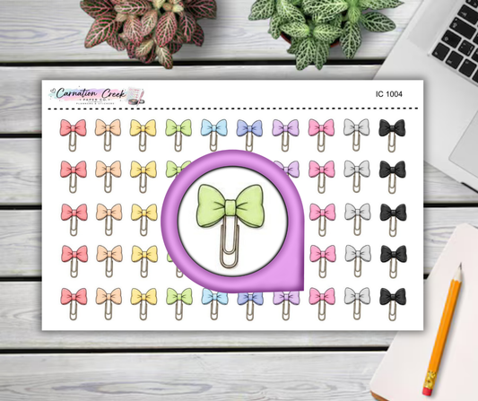BOW PLANNER CLIPS - Planner Icon Sticker Sheet